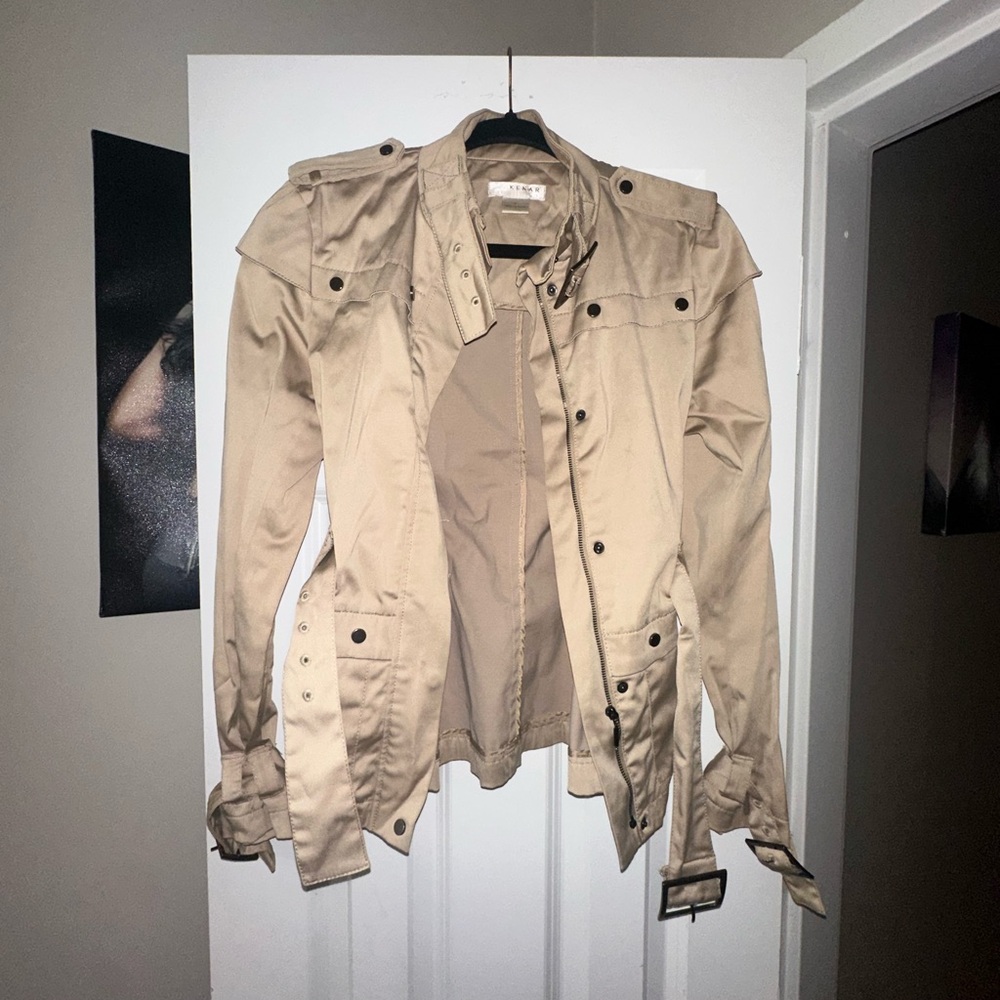 Kenar Tan Utility Jacket with Epaulettes
